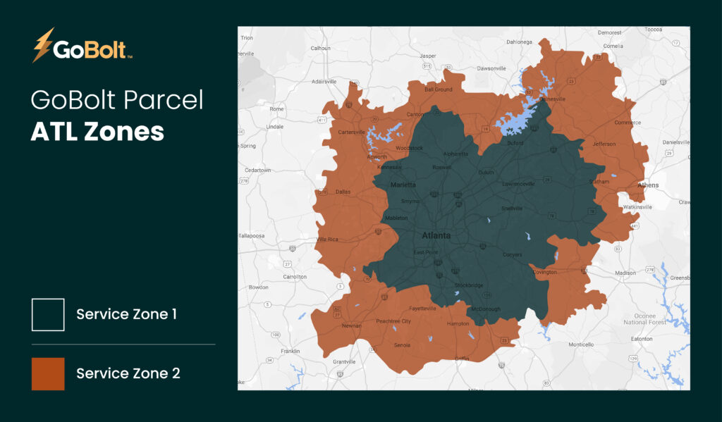 GoBolt Parcel Zone Map - Atlanta