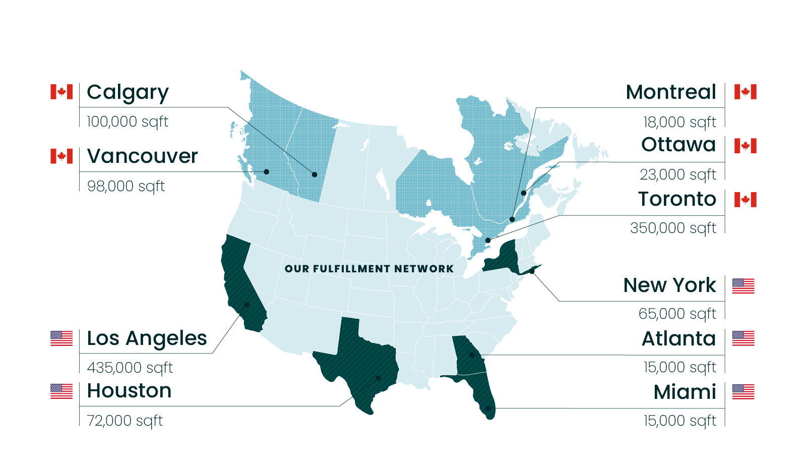 GoBolt Fulfillment Network Map