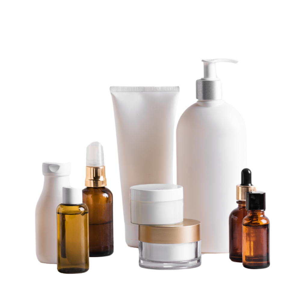 personal care products white background